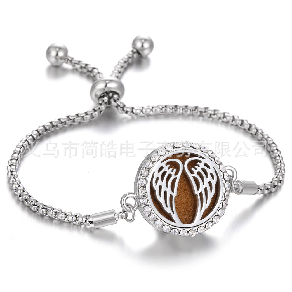 Wholesale Stainless Steel Tree of Life Hollow Aromatherapy Bracelet